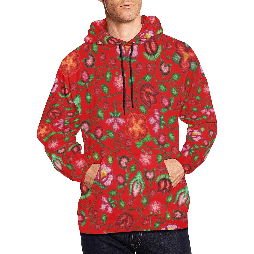 Rose Reverie Red Hoodie for Men (USA Size)
