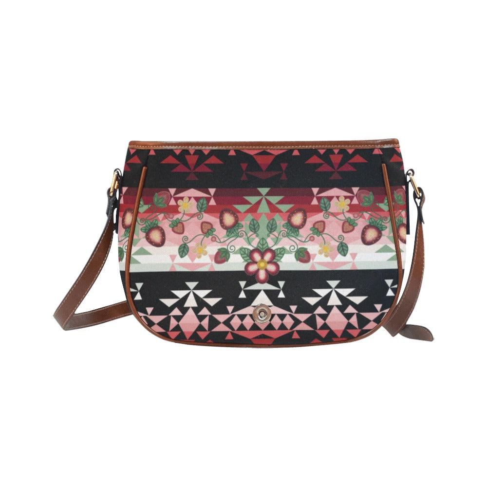 Sacred Berry Black Saddle Bag/Large