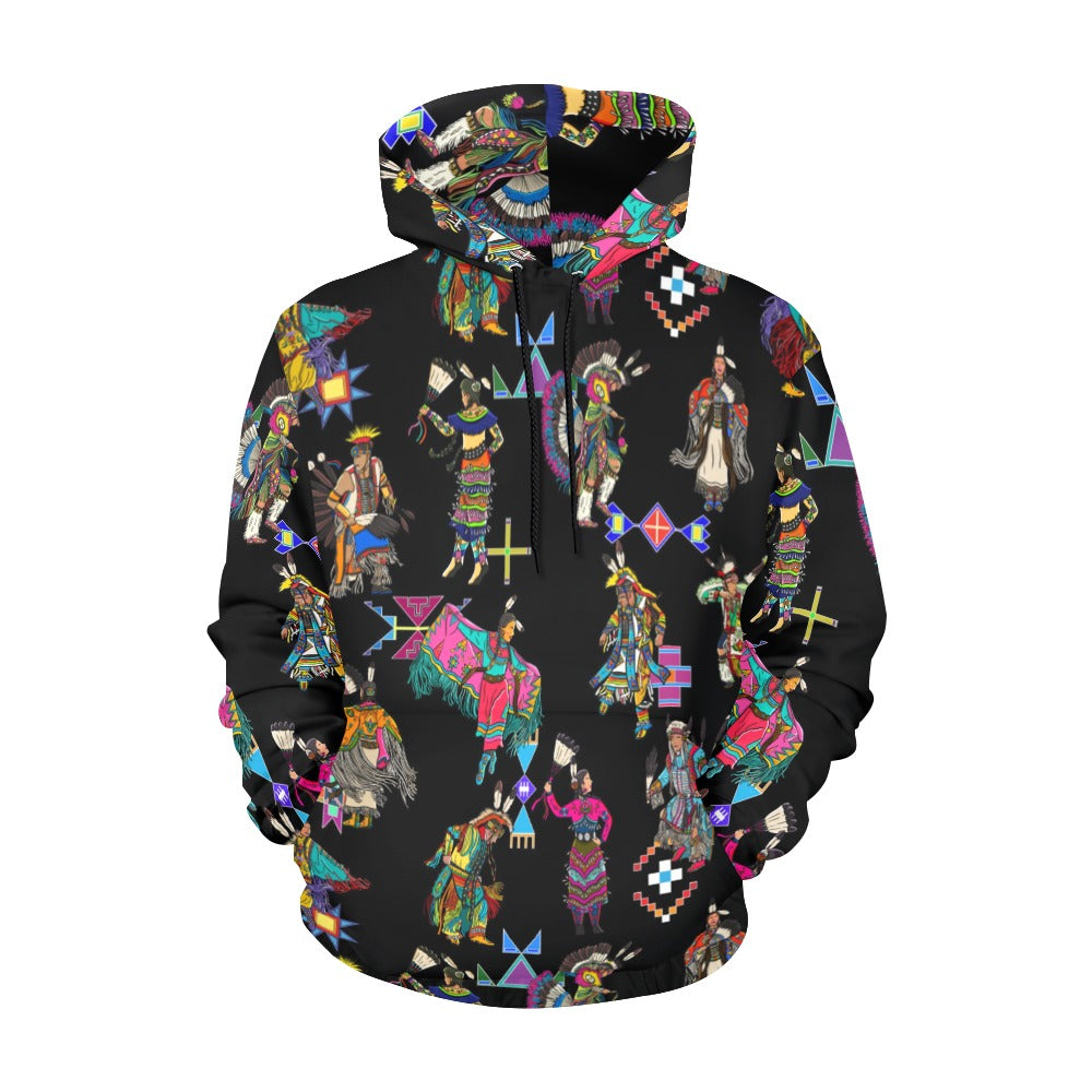 Grand Entry Dancers Black Hoodie for Women (USA Size)
