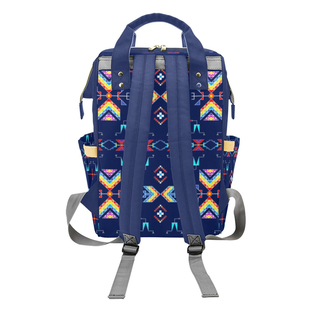 Rainy Chief Rainbow Night Lake Multi-Function Diaper Backpack/Diaper Bag