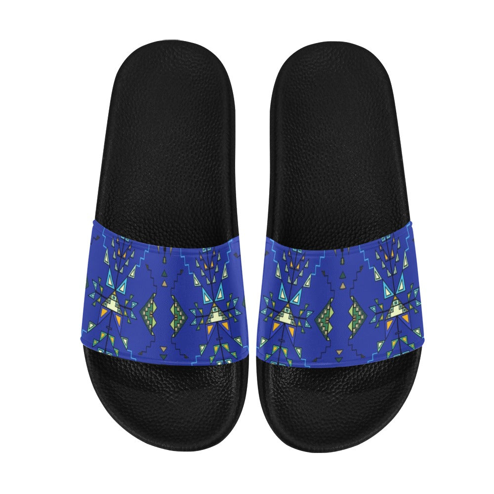 Bear Shield Dark Blue Women's Slide Sandals