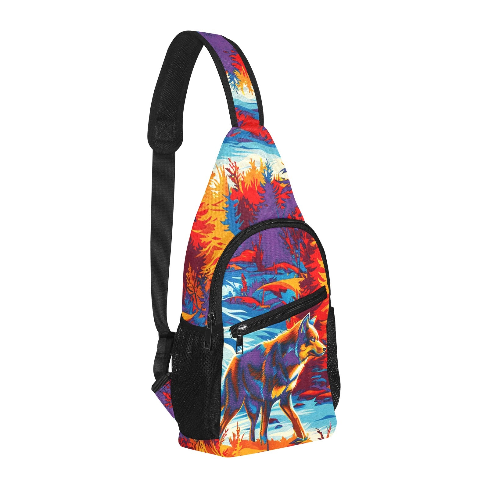 Hunting Wolves II Chest Bag