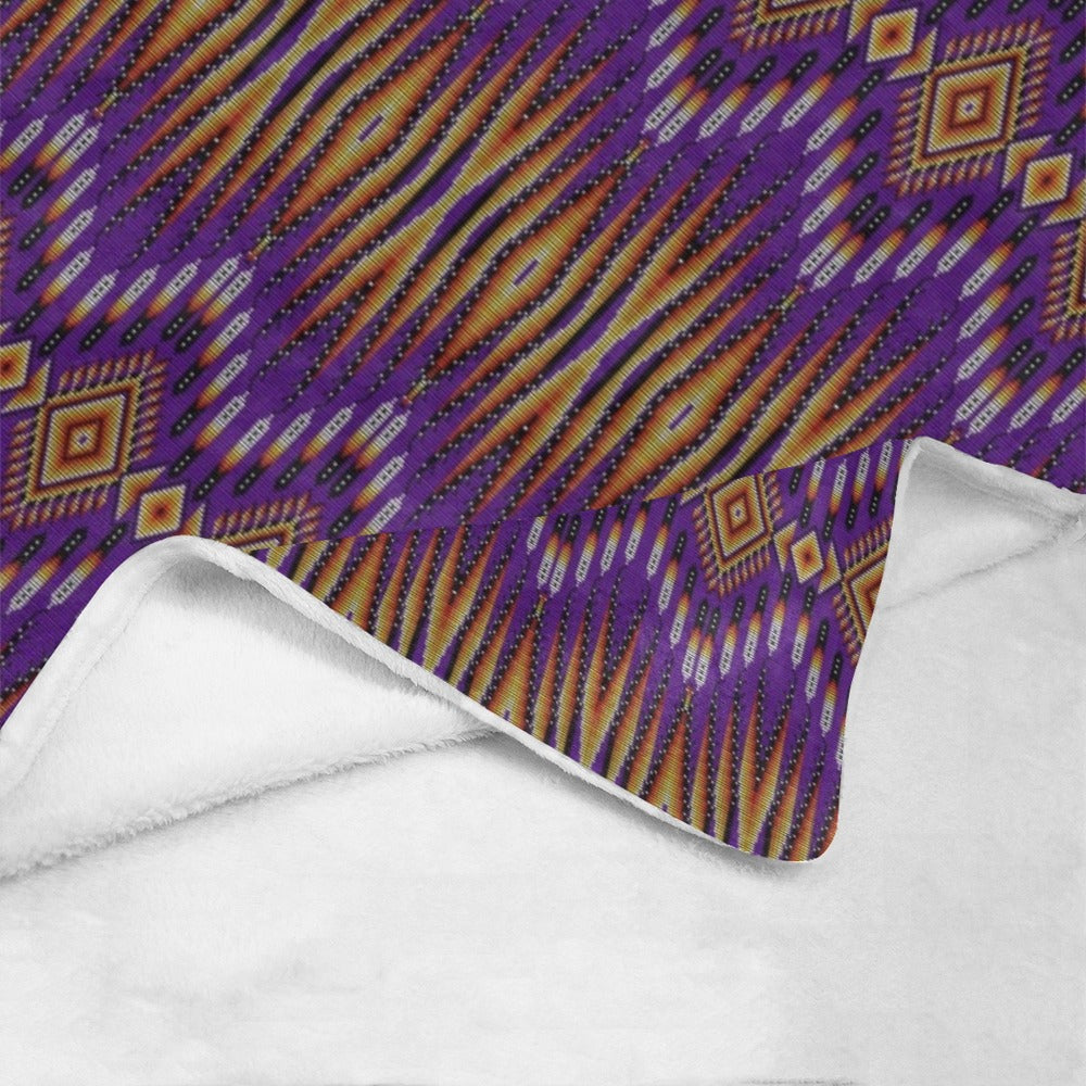 Fire Feather Purple Ultra-Soft Micro Fleece Blanket 60"x80"