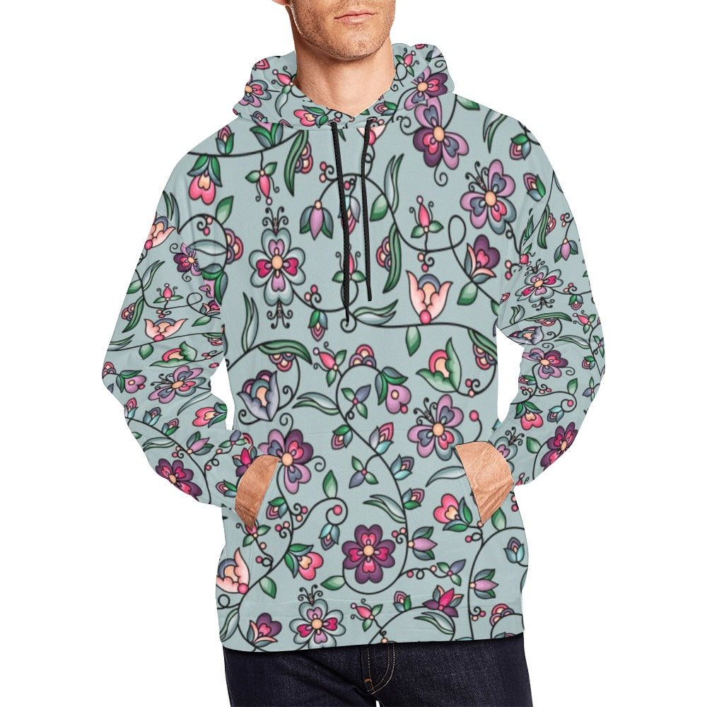 Amber Evening Garland Turquoise Hoodie for Men (USA Size)