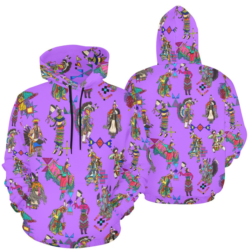 Grand Entry Dancers Purple Hoodie for Women (USA Size)