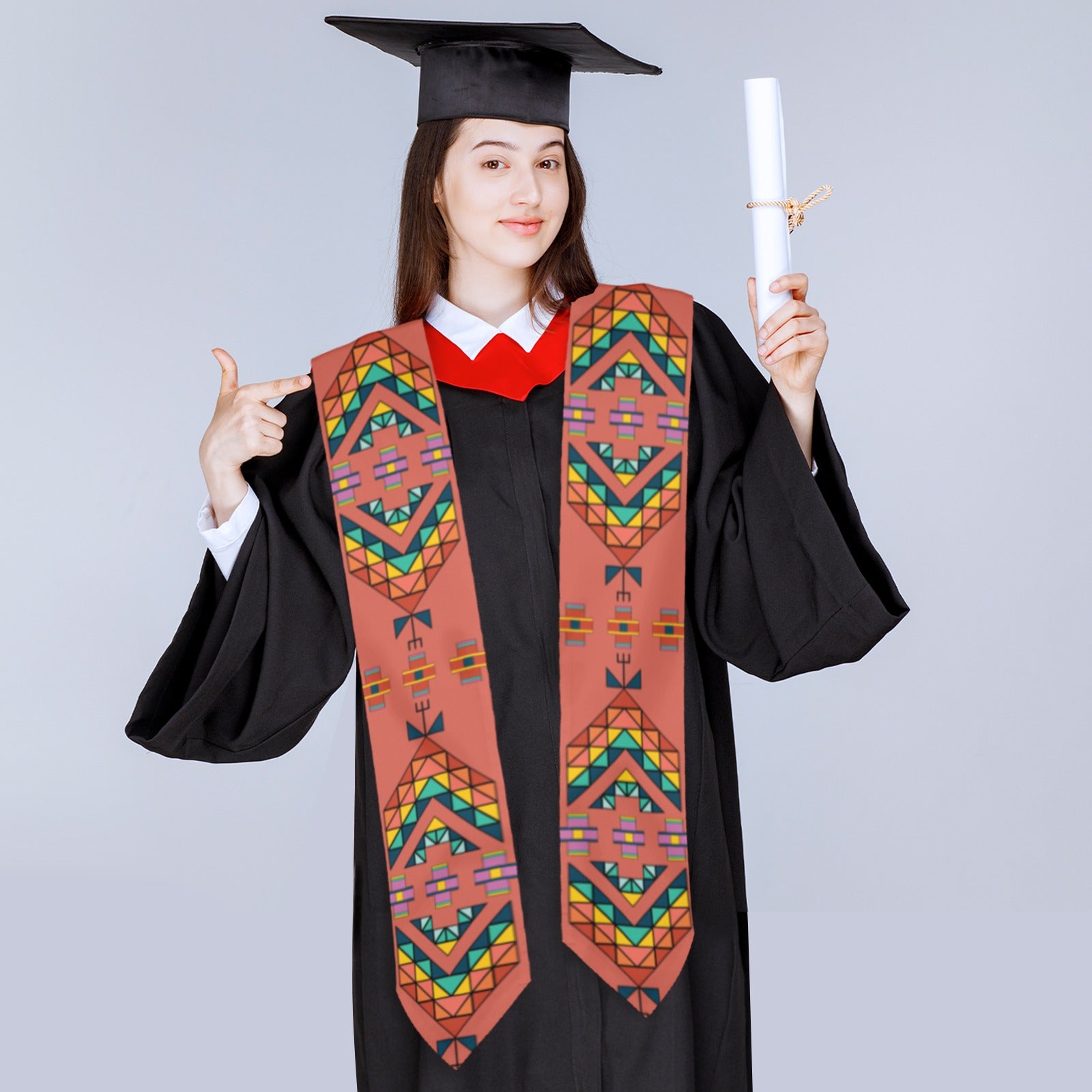 Travois Tipi Canyon Earth Graduation Stole