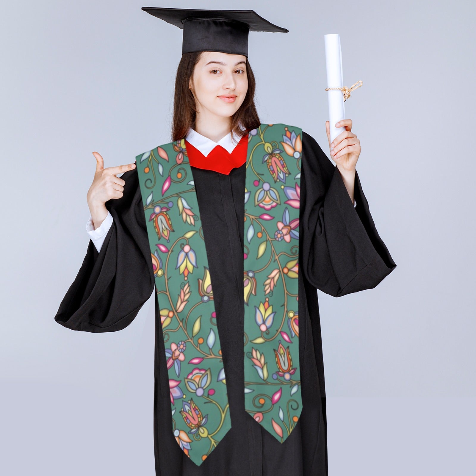Buffalo Bloom Pond Reflection Graduation Stole