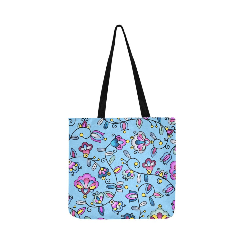 Autumn Bundle Blessing Blue Reusable Shopping Bag (Two sides)