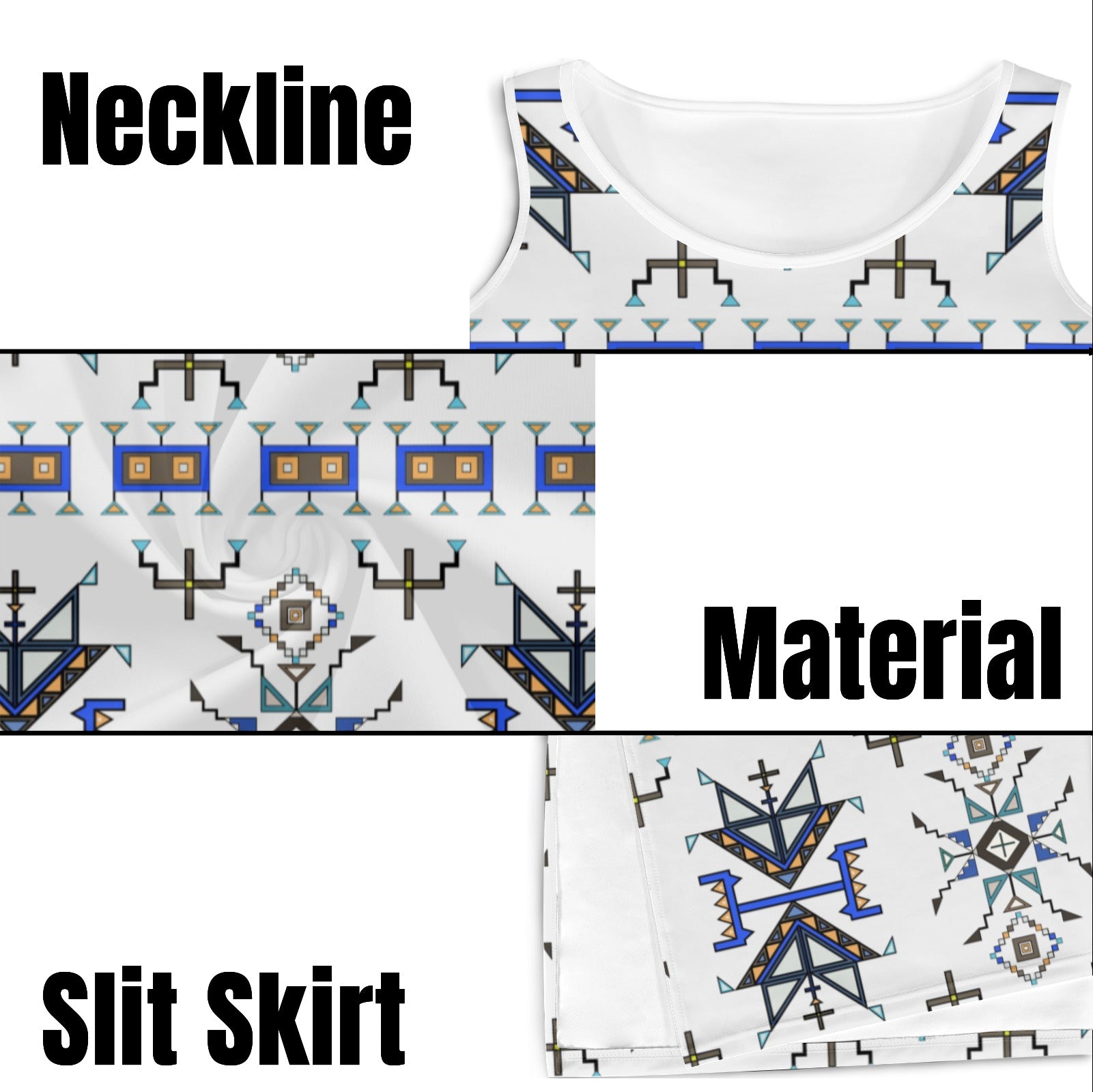 Eagle Strike White Phaedra Sleeveless Open Fork Long Dress