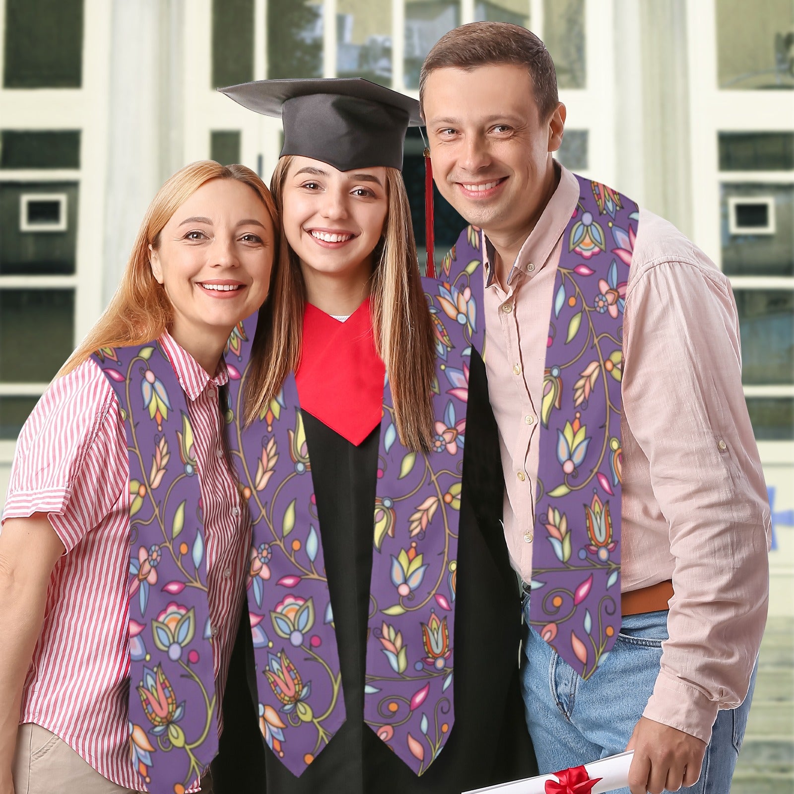 Buffalo Bloom Nightcloud Graduation Stole