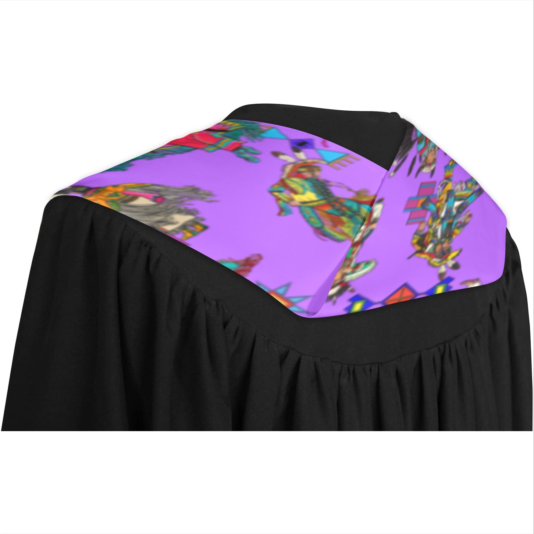 Grand Entry Dancers Purple Graduation Stole