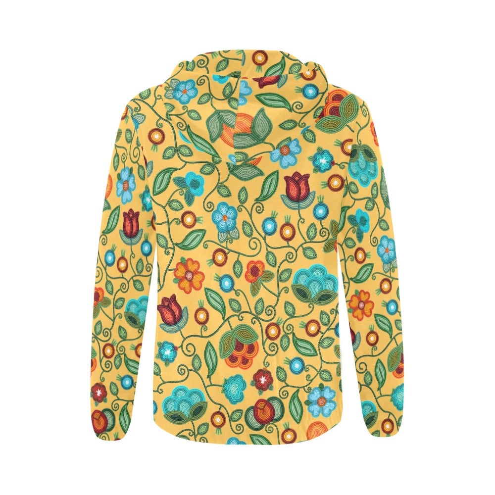 Prairie Fire Petals Honey Full Zip Hoodie for Women