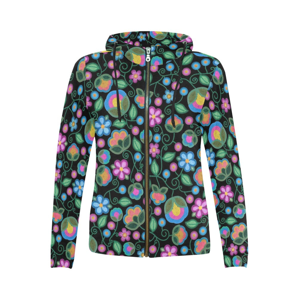 Turquoise Sunbeam Full Zip Hoodie for Women