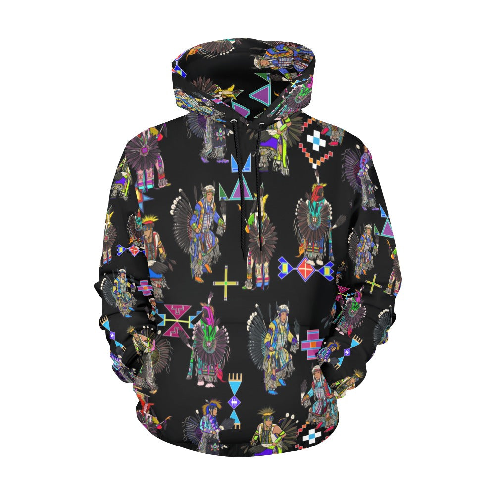 Men's Tradish Dancers Black Hoodie for Women (USA Size)