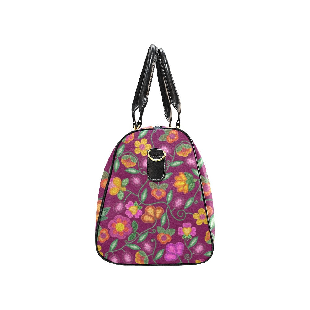 Boreal Bounty Dark Magenta Waterproof Travel Bag/Small