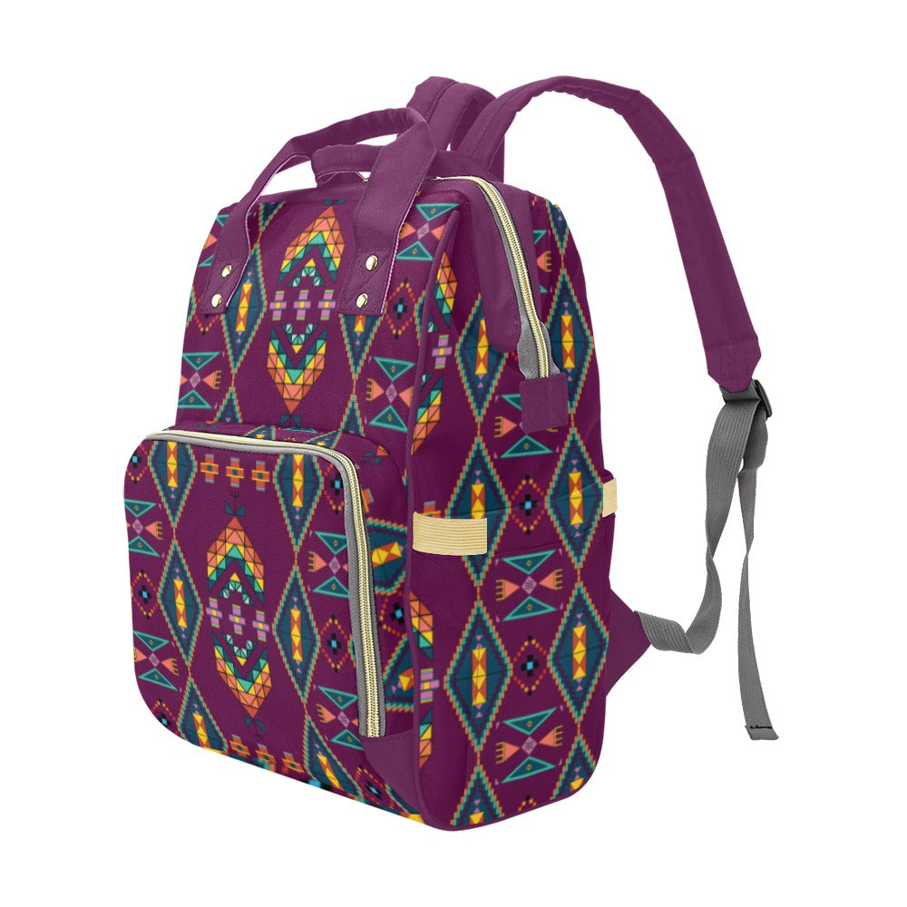 Travois Tipi Berry Multi-Function Diaper Backpack/Diaper Bag
