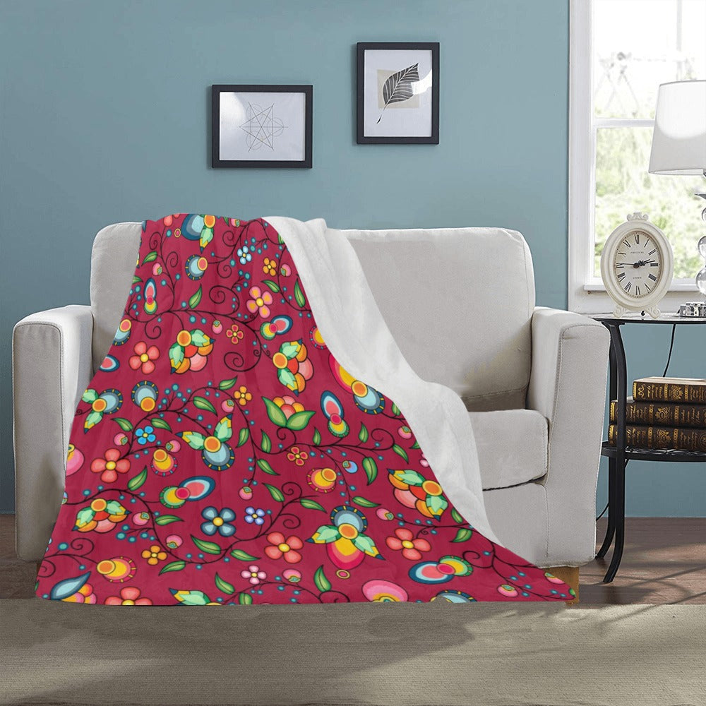 Floral Bounty Magenta Ultra-Soft Micro Fleece Blanket 40"x50"