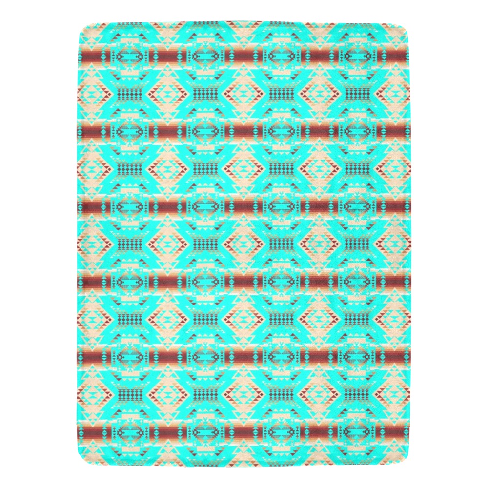 Gathering Earth Turquoise Ultra-Soft Micro Fleece Blanket 60"x80"