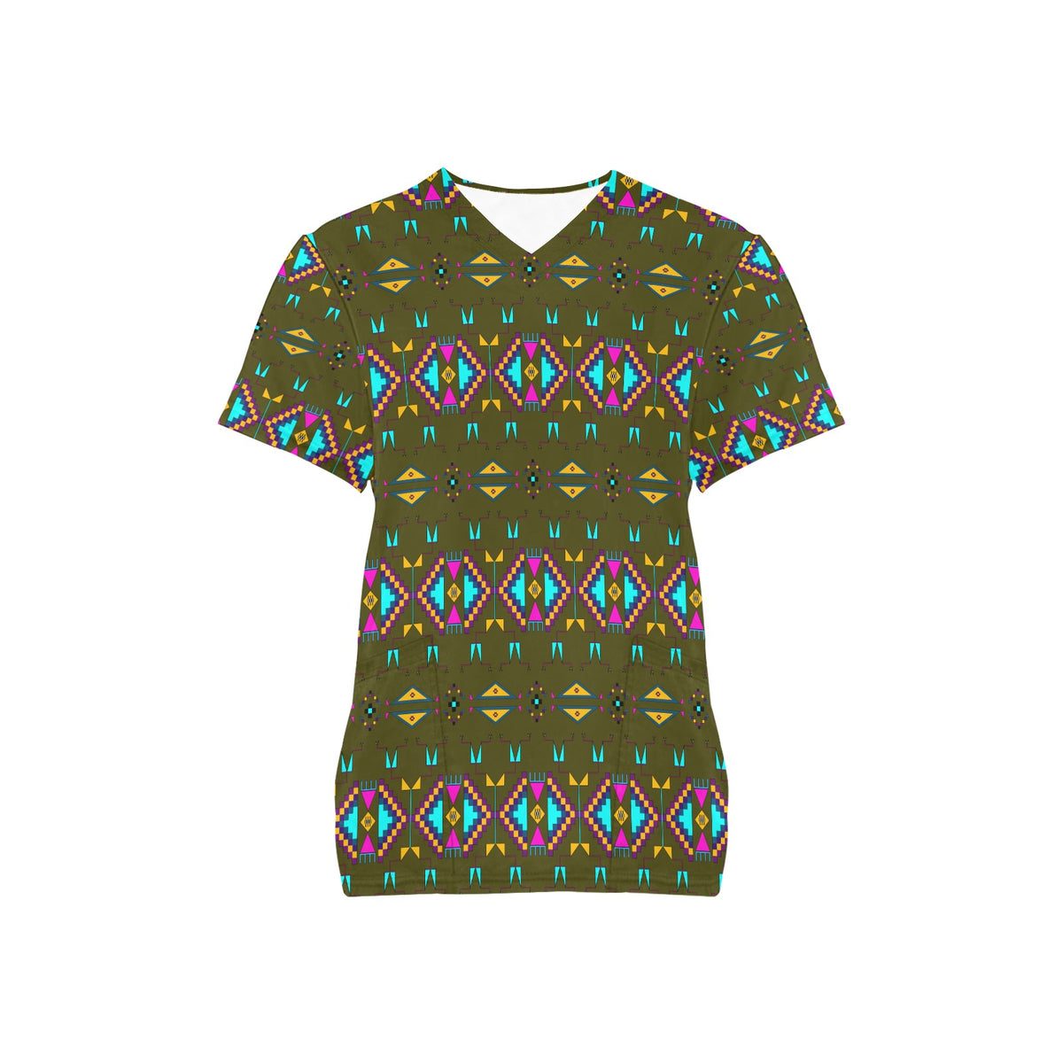 Rite of Passage Olive Scrub Top