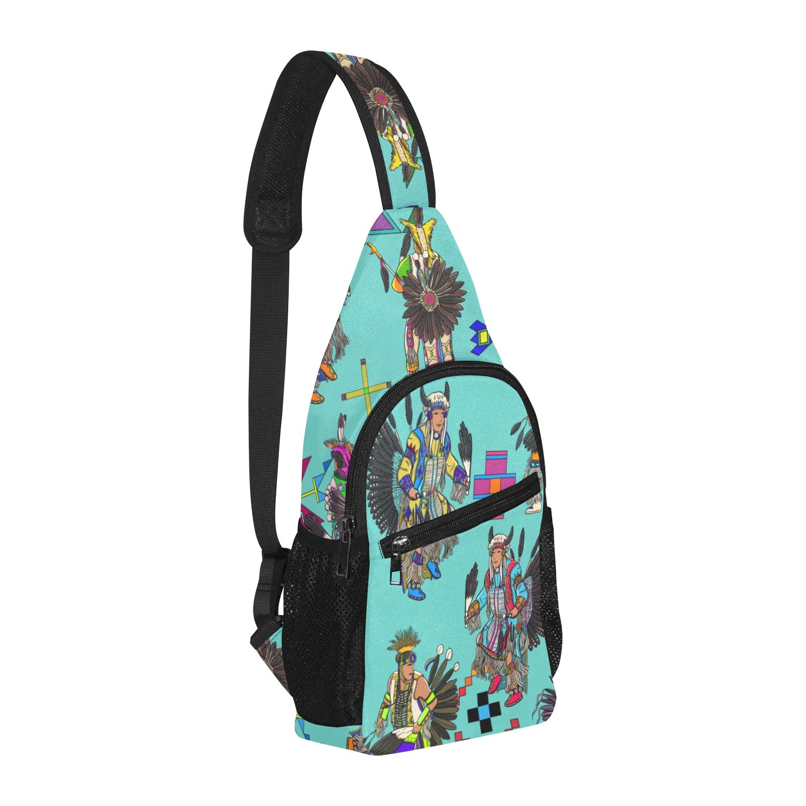 Men's Tradish Dancers Eggshell Blue Chest Bag