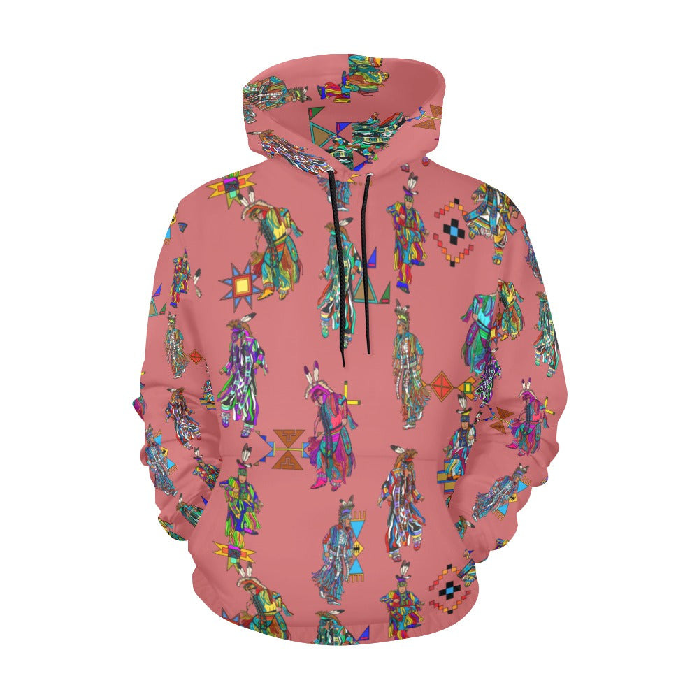 Men's Grass Dancers Terra Cotta Hoodie for Women (USA Size)