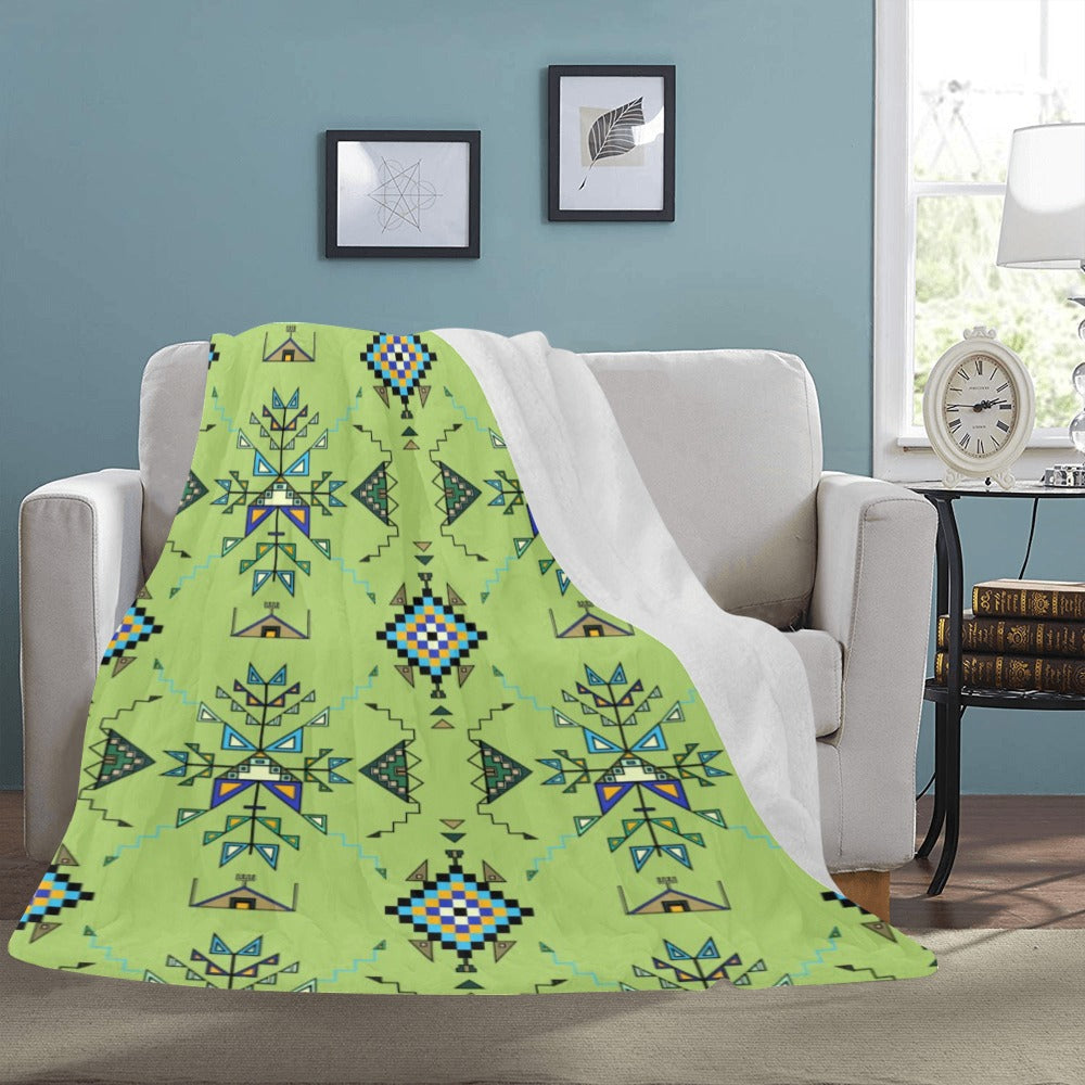 Bear Shield Green Ultra-Soft Micro Fleece Blanket 60"x80"