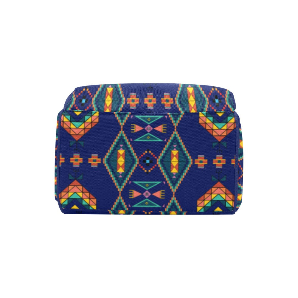 Travois Tipi Blue Multi-Function Diaper Backpack/Diaper Bag