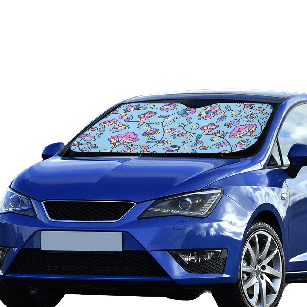Autumn Bundle Blessing Blue Car Sun Shade 55"x30"