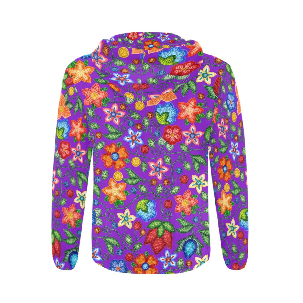 Morning Harmony Purple Men's Zipper Hoodie