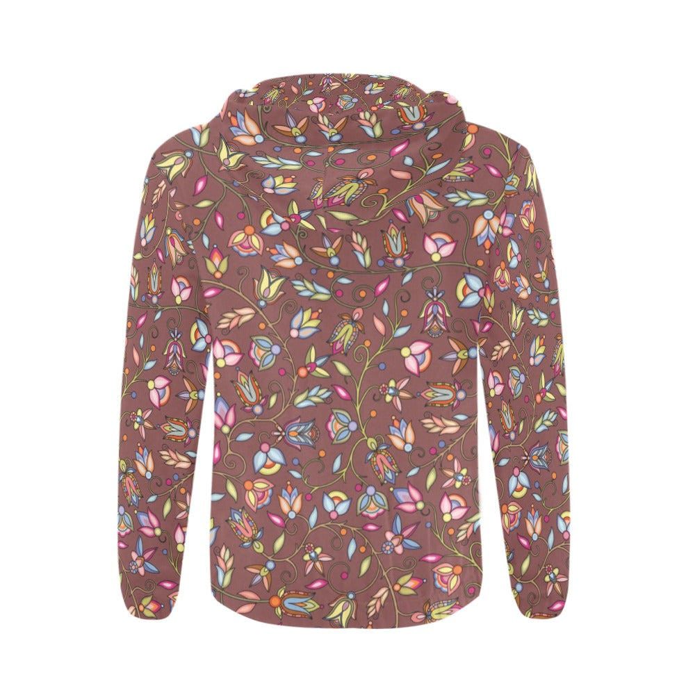 Buffalo Bloom Clay Men's Zipper Hoodie