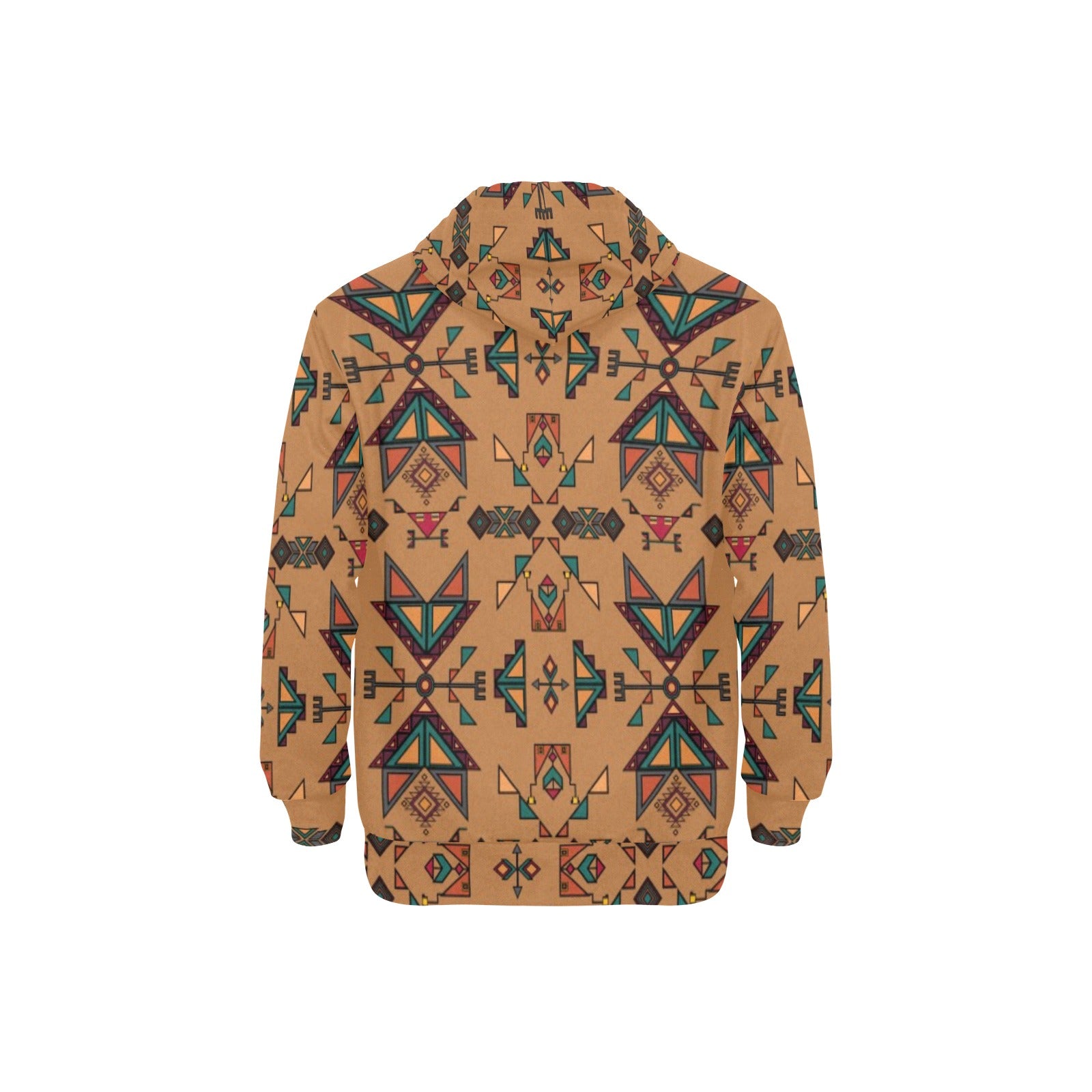 Arrow dawn Brown Men's Long Sleeve Fleece Hoodie