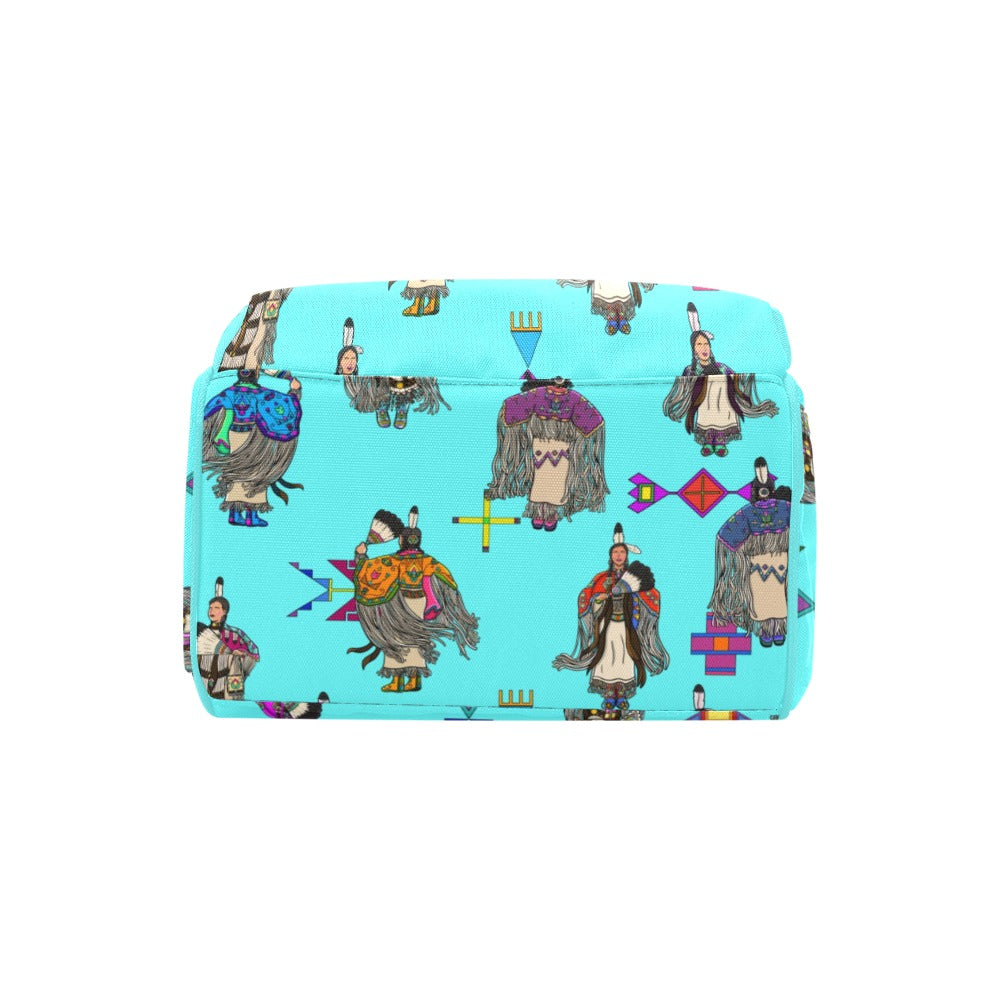 Women's Tradish Dancers Turquoise Multi-Function Diaper Backpack/Diaper Bag