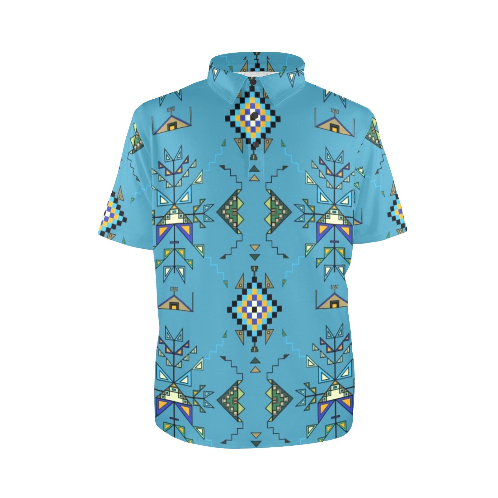 Bear Shield Blue Polo Shirt