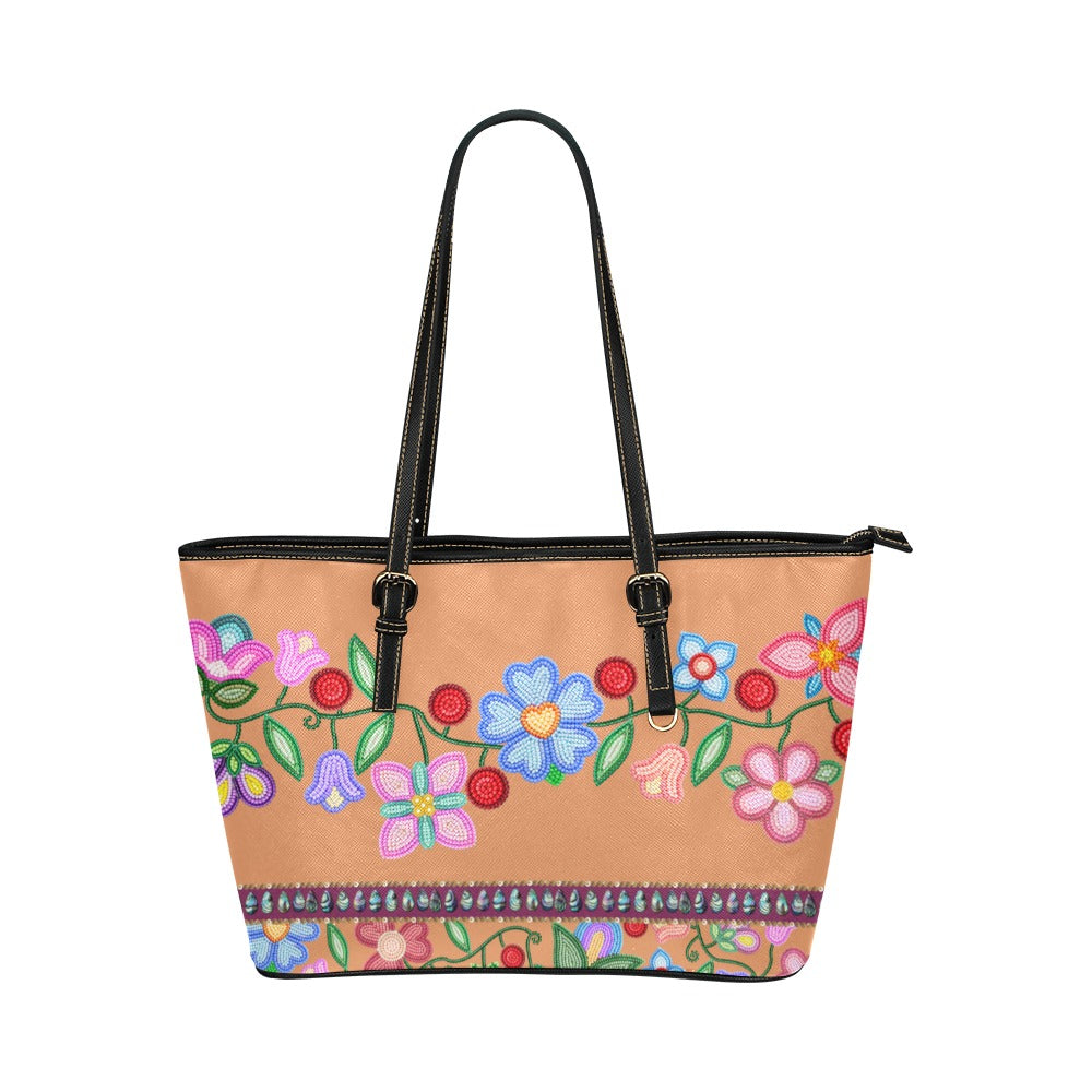 Petal Harmony Leather Tote Bag/Large