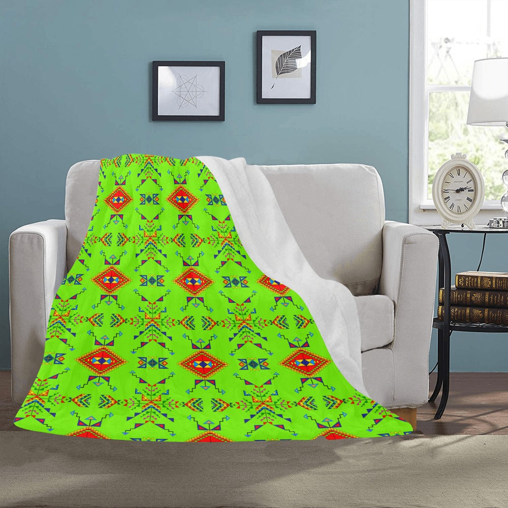 Buffalo Jump Neon Green Ultra-Soft Micro Fleece Blanket 50"x60"