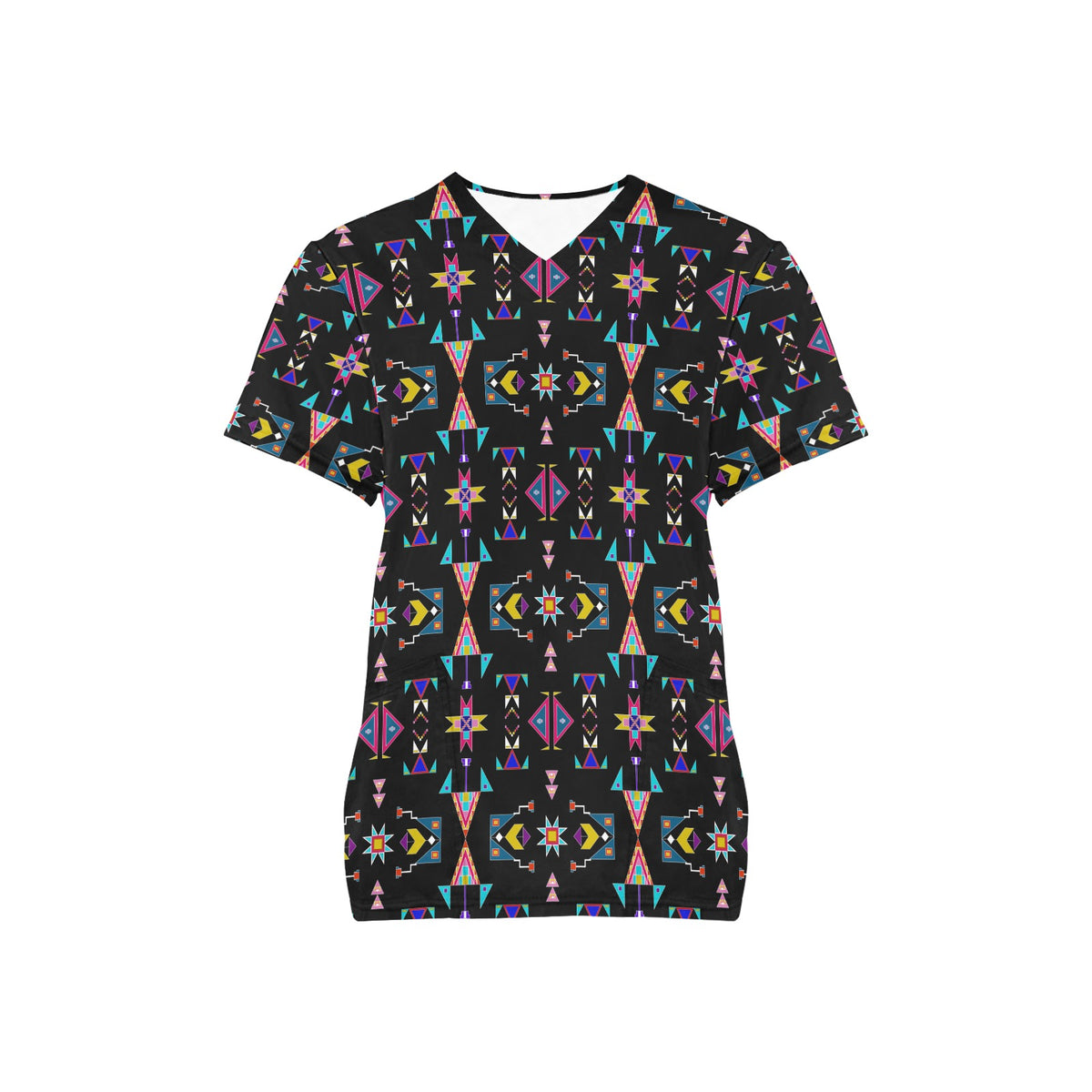 Enemy Territory Black Scrub Top