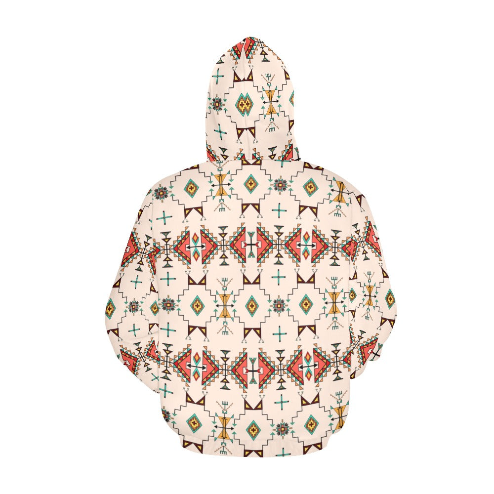 Thunder Flight Cream Hoodie for Women (USA Size)