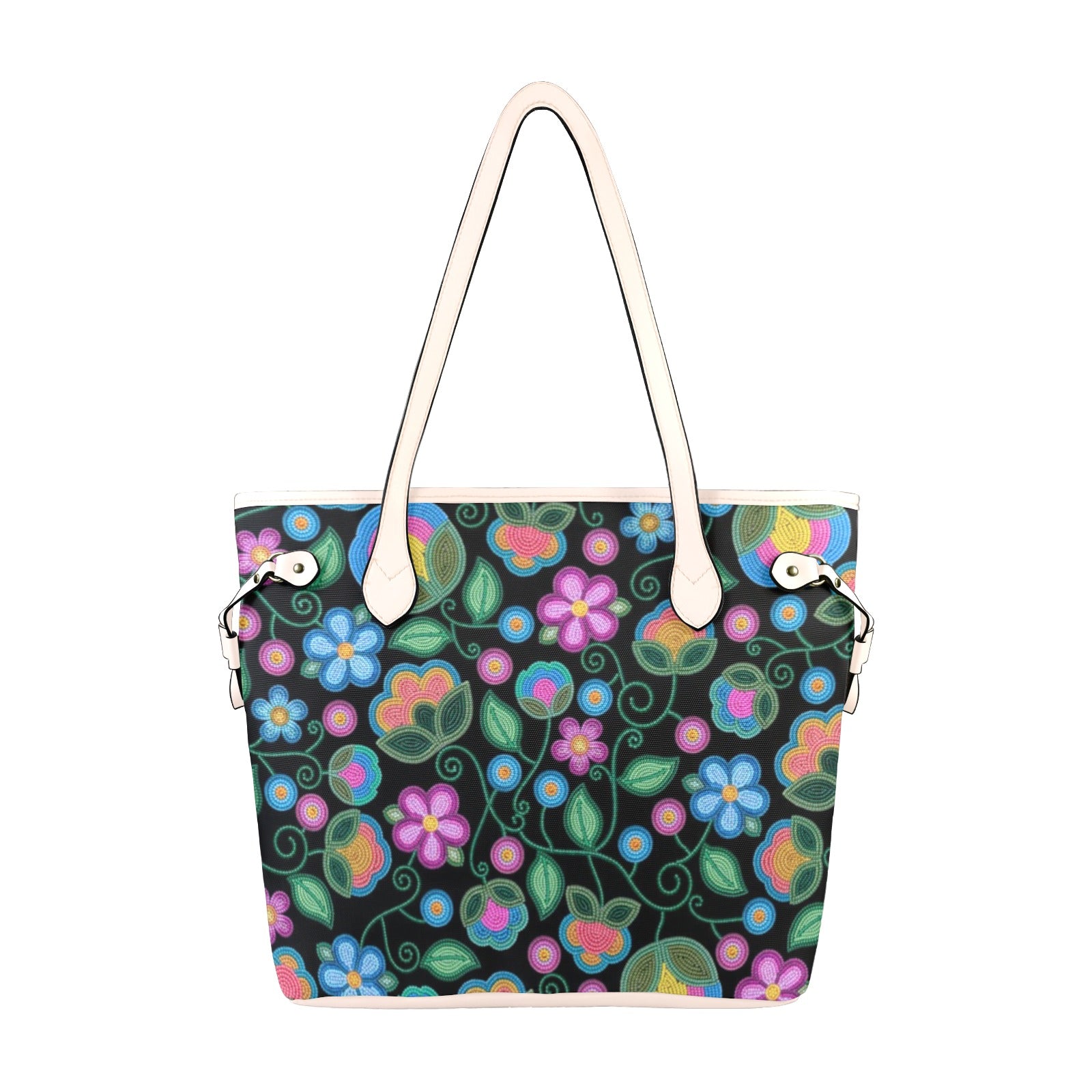 Turquoise Sunbeam Clover Canvas Tote Bag
