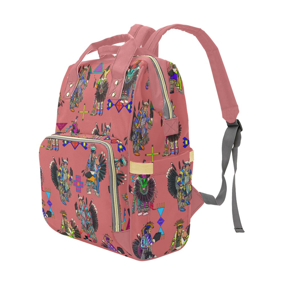Men's Tradish Dancers Terra Cotta Multi-Function Diaper Backpack/Diaper Bag