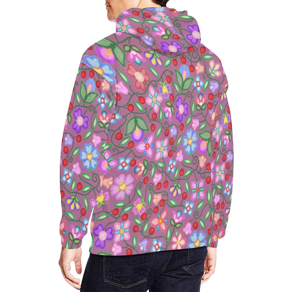 Petal Harmony Dusty Rose Hoodie for Men (USA Size)