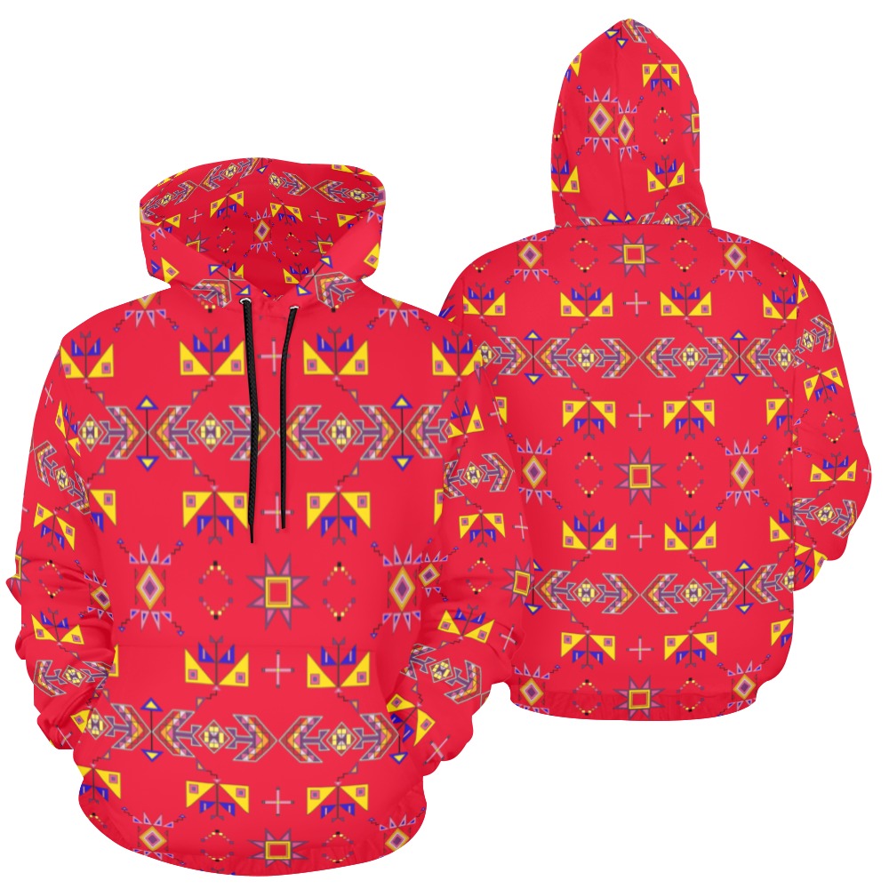 Scattered Generations Red Hoodie for Men (USA Size)