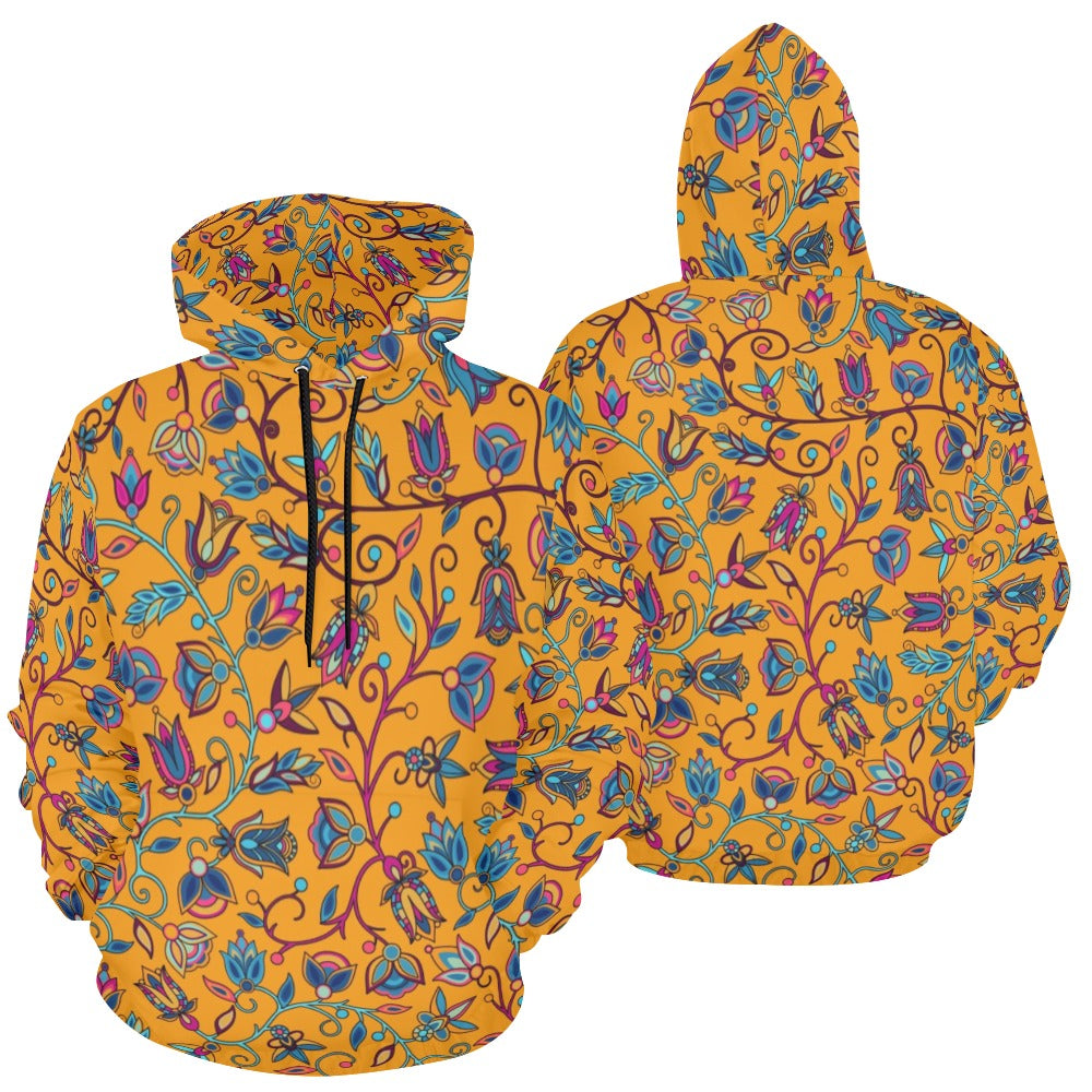Buffalo Bloom Orange Hoodie for Men (USA Size)