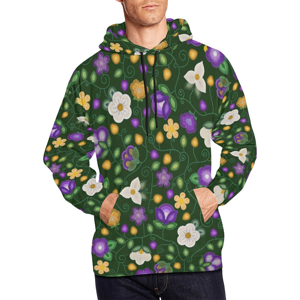 Midnight Moss Bloom Forest Hoodie for Men (USA Size)