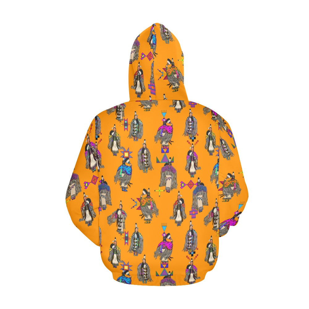 Women's Tradish Dancers Orange Hoodie for Men (USA Size)