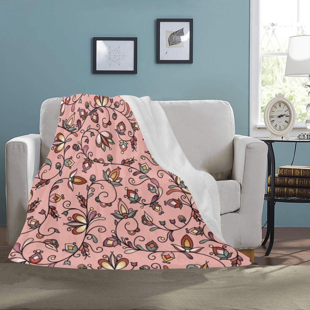Burnt Sky Petals Peach Ultra-Soft Micro Fleece Blanket 50"x60"