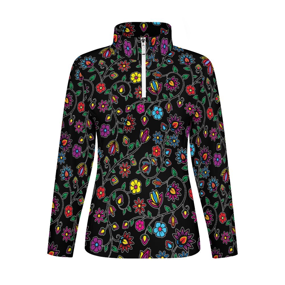 Nature_s Nexus Black Stroke Test Long Sleeve Yoga Shirt