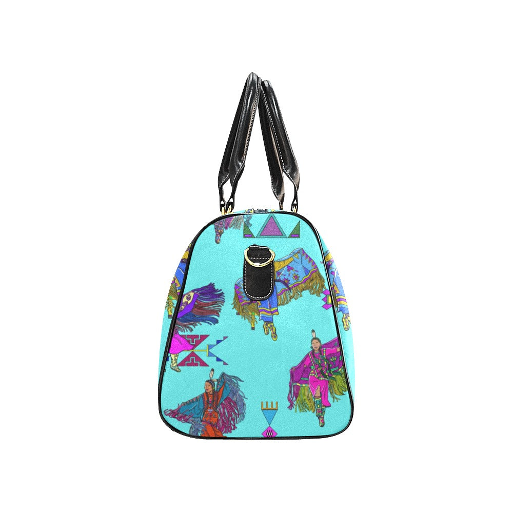 Women's Fancy Dancers Turquoise Waterproof Travel Bag/Small