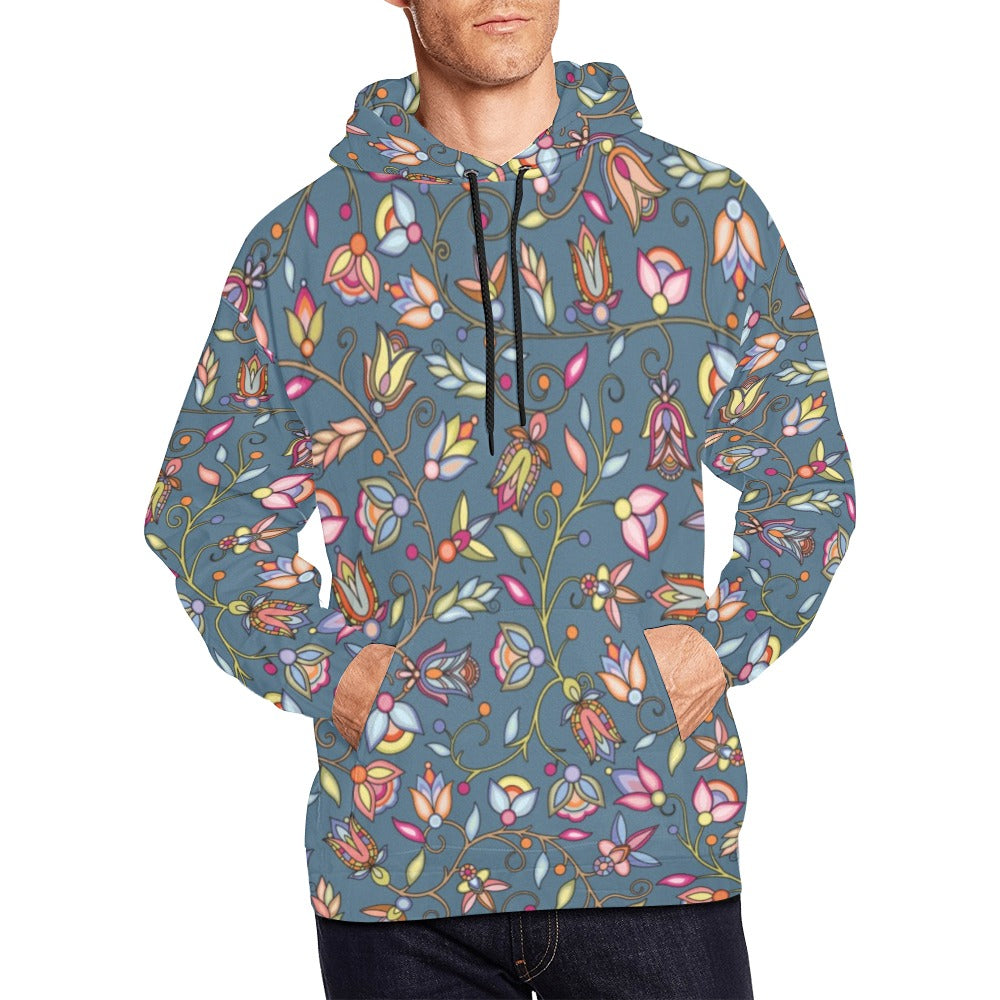Buffalo Bloom Rainstorm Hoodie for Men (USA Size)