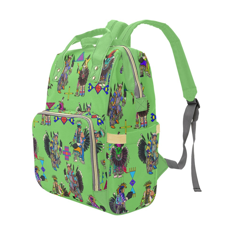 Men's Tradish Dancers Grass Multi-Function Diaper Backpack/Diaper Bag