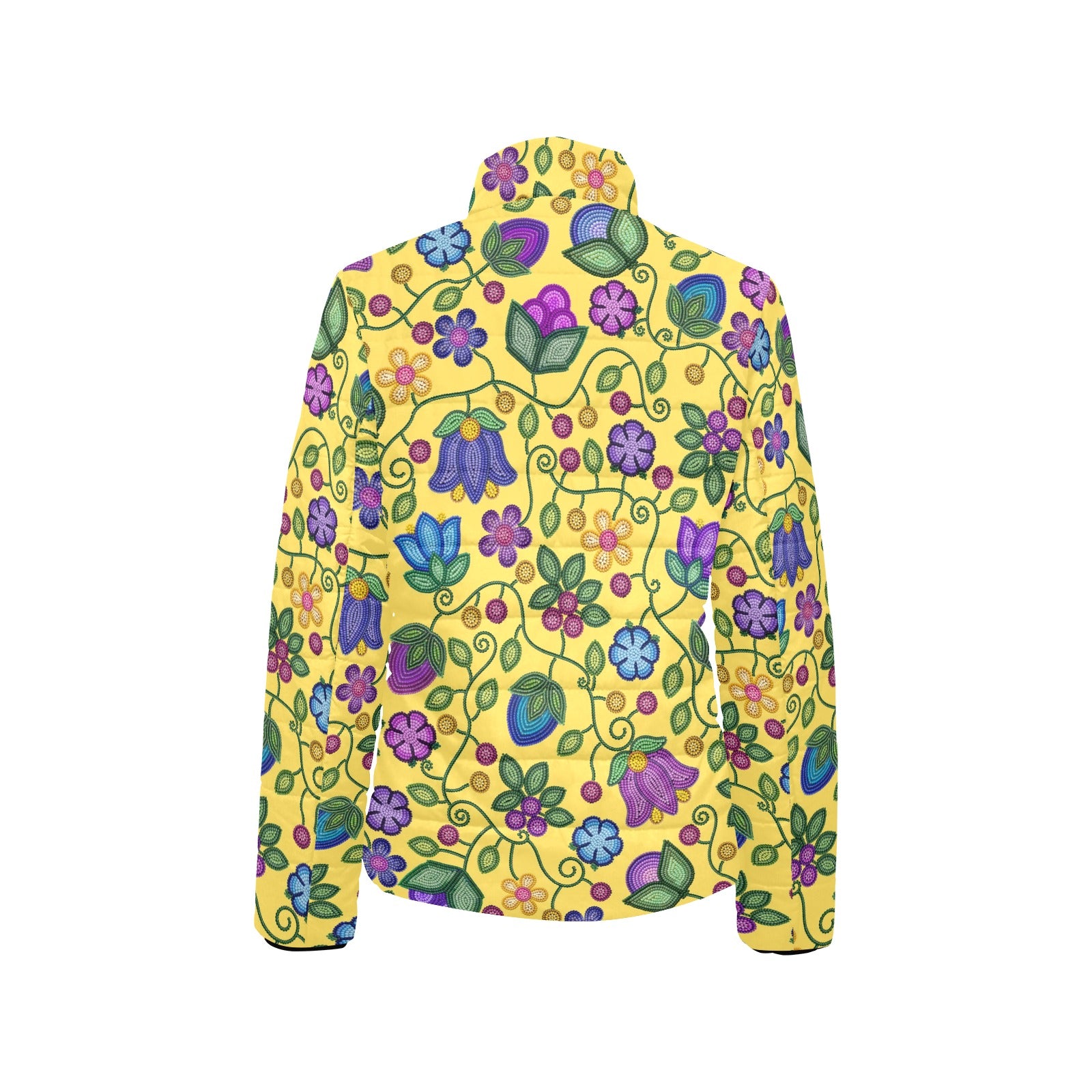 Bloom Uplift Yellow Women's Stand Collar Padded Jacket